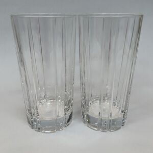 Royal Crystal Rock Glass Novacento Highball Glasses 5 5/8" High Lot of 2